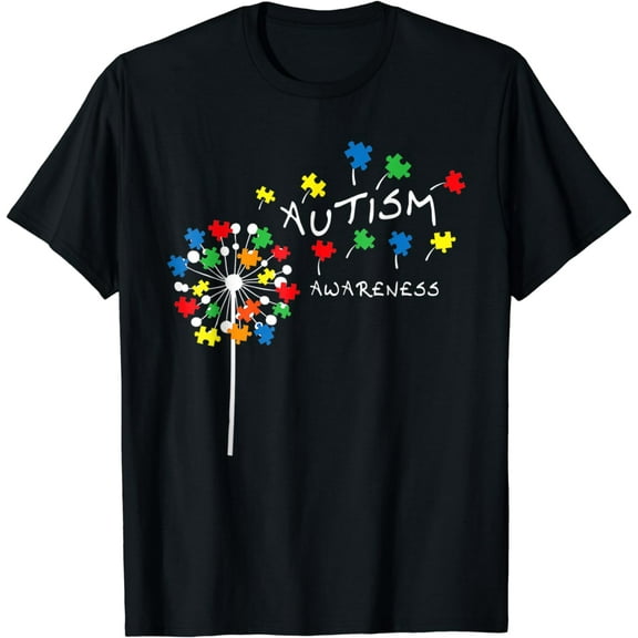 Dandelion Puzzle Piece Cool Autism Awareness Gift T-Shirt mens t shirt,black,women,funny,misfits,men,journey,t-shirt