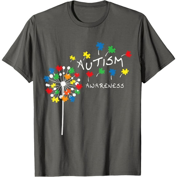 Dandelion Puzzle Piece Cool Autism Awareness Gift Unisex T-Shirt for Men Women Kids Toddler