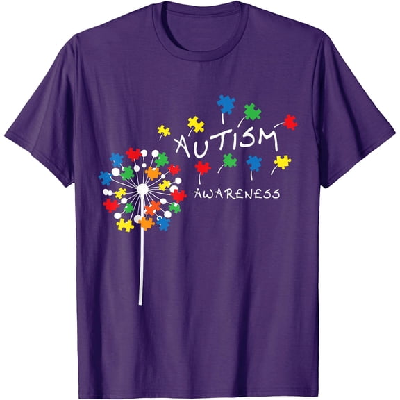 Dandelion Puzzle Piece Cool Autism Awareness Gift Unisex T-Shirt for Men Women Kids Toddler