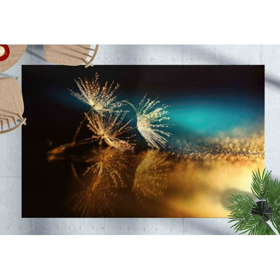 Dandelion Rug, Dandelion Lover Gift Rugs, Modern Rugs, Salon Decor Rug, Printed Rug, Bath Rug, Gift For Him, Thin Rug, Decorative Rug, 5.2'x7.5' - 160x230 cm