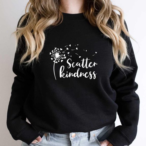 Dandelion Scatter Kindness & Be Kind Funny Matching Family Gifts Graphic SW13933 Unisex Sweatshirt, Up to Size 5XL