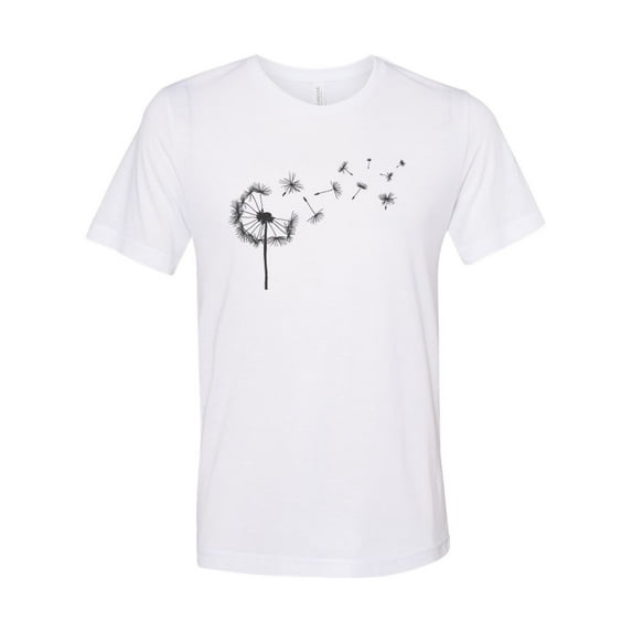 "Dandelion Shirt, Dandelion, Unisex, Soft Bella Canvas, Sublimation, Gift For Her, Boutique Shirt, Gift For Mom, Dandelion Tee, Flower Lover, White, 2XL"