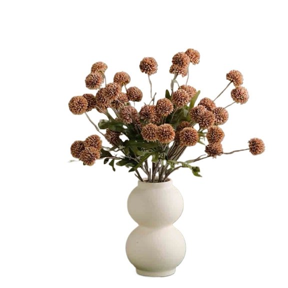 Dandelion Simulation Flowers Fake Flower Arrangement Home Living Room with Ceramic Vase