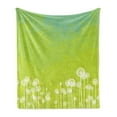 thumbnail image 1 of Dandelion Soft Flannel Fleece Blanket, Dandelion Flower Pattern Wild North American Flowering Plant Summertime, Cozy Plush for Indoor and Outdoor Use, 50" x 70", Apple Green Seafoam, by Ambesonne, 1 of 5