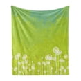 thumbnail image 1 of Dandelion Soft Flannel Fleece Blanket, Dandelion Flower Pattern Wild North American Flowering Plant Summertime, Cozy Plush for Indoor and Outdoor Use, 70" x 90", Apple Green Seafoam, by Ambesonne, 1 of 6