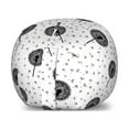 thumbnail image 1 of Dandelion Storage Toy Bag Chair, Abstract Pattern with Summer Spring Flower Fluff Monochrome Modern Natural, Stuffed Animal Organizer Washable Bag, Large Size, Black and White, by Ambesonne, 1 of 3