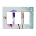 thumbnail image 1 of Dandelion Switch Cover Decorative Wall Plate 3-Gang Screwless Standard Size, 1 of 5