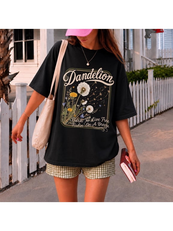 Dandelion T-Shirt, Country Music Graphic Shirt, Vintage Wildflower Tee, Dandelion Lover Gift