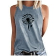 thumbnail image 1 of Dandelion Tank Tops for Women Sleeveless Inspirational Graphic Tee Spread Kindness T Shirts Funny Cute Flower Tops, 1 of 5