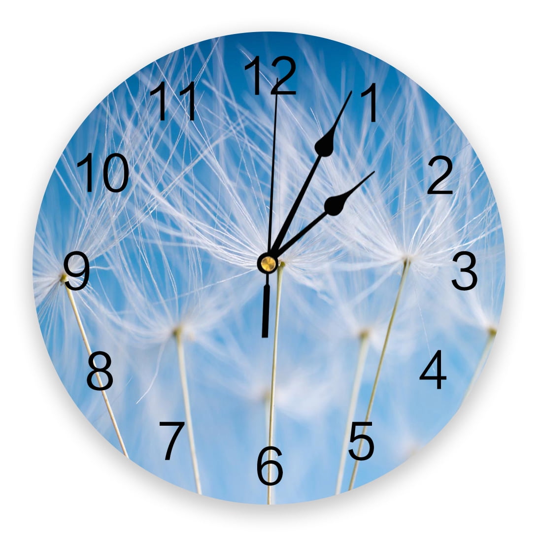 Dandelion Teal Green Wall Clock for Kids Room Modern Home r Wall ...