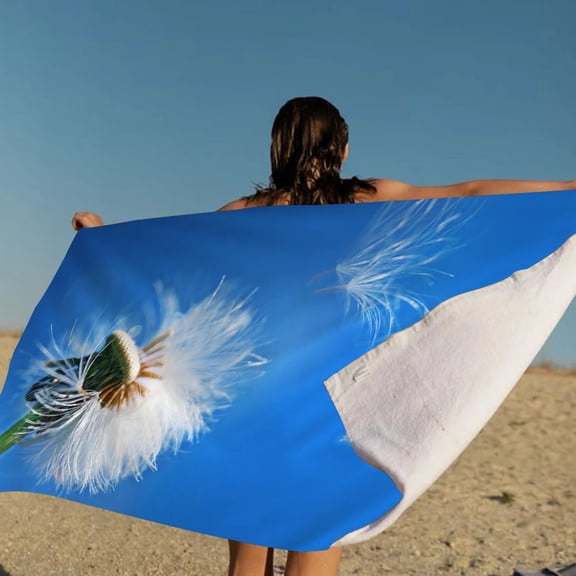 Dandelion Towel Microfiber Beach Towel Absorbent Quick dry Soft Yoga Swimming Resort Mountain Climbing Towel (4)