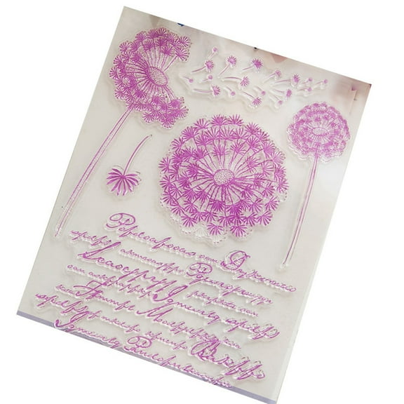 Dandelion Transparent Silicone Clear Stamp Card Making Envelope Crafting Decor