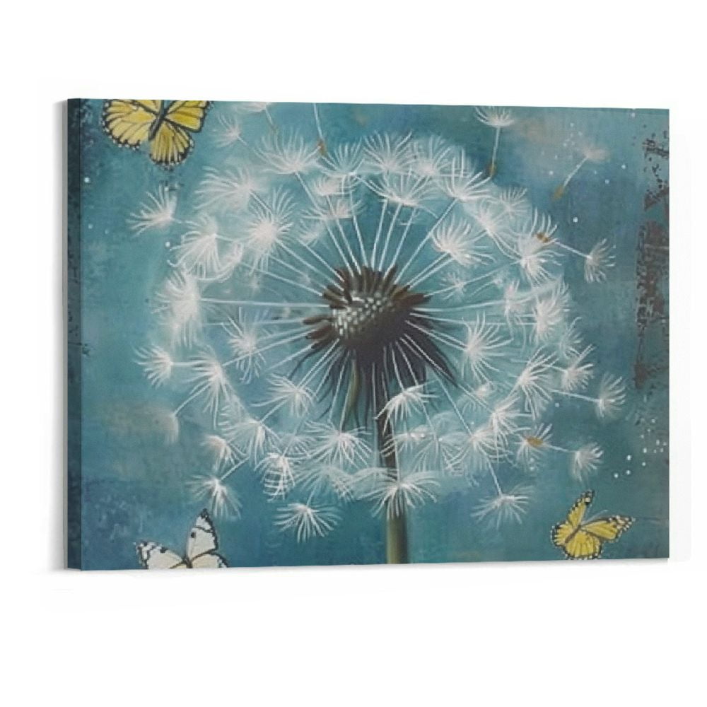 Dandelion Wall Art Farmhouse White Dandelion Pictures Wall Decor Rustic