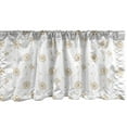 thumbnail image 1 of Dandelion Window Valance, Repetitive Simplistic Delicate Pattern of Floating Botanical Print, Curtain Valance for Kitchen Bedroom with Rod Pocket, 54" X 12", Camel and White, by Ambesonne, 1 of 3