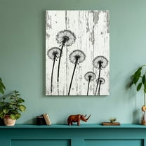 Dandelions in Field Artwork - Rustic Canvas Wall Art Home Art Wooden hidden frame wall paintings for simple and artistic decoration in the living room and bedroom 16x24in