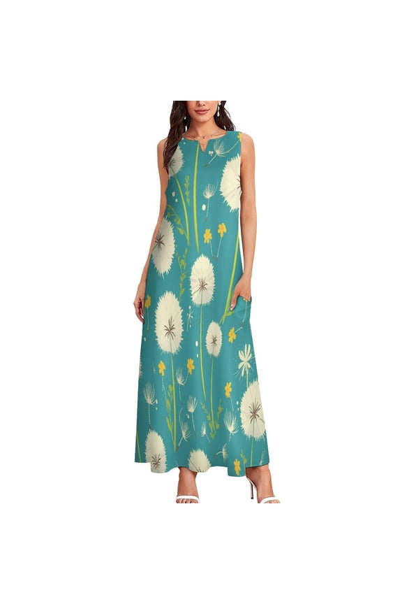 Dandelions Flying Long Dress Bridesmaid Dress Woman Dress Women Summer