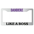 thumbnail image 1 of Dandere Like A Boss Chrome Plastic License Plate Frame, 1 of 1