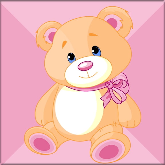 Dandicraft 10x10 Teddy Bear Paint by Number for Children, Teens, Adults