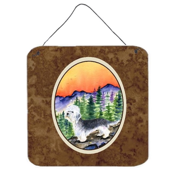 Dandie Dinmont Terrier Aluminium Metal Wall Or Door Hanging Prints - 6 x 6 In.