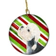 thumbnail image 1 of Dandie Dinmont Terrier Candy Cane Holiday Christmas Ceramic Ornament, 1 of 1