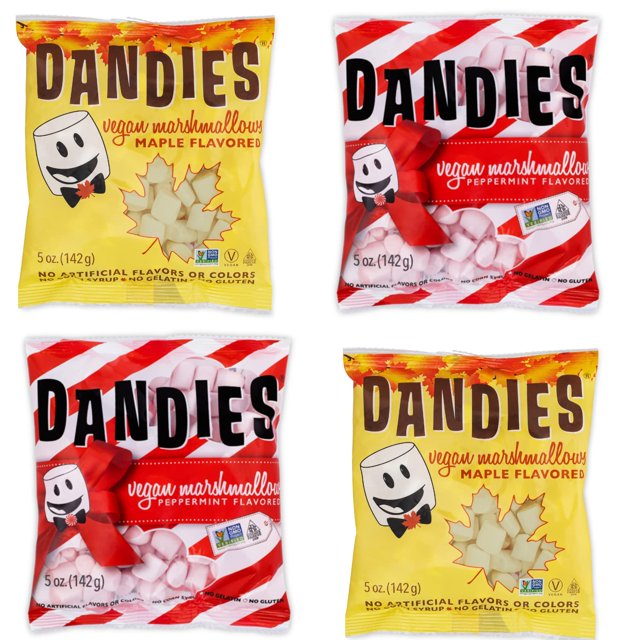 Dandies 2 Maple And 2 Peppermint Mini Marshmallows, 5 Oz (4 Pack