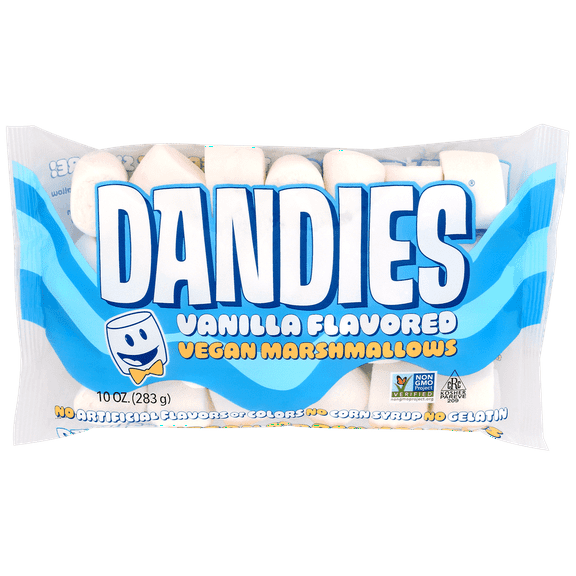 12 Pack of 12,  Dandies Classic Vanilla Vegan Marshmallows, 10 oz