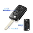 thumbnail image 1 of Dandkey 2/3/4 Button Flip Remote Key Shell For Peugeot 207 307 308 407 607 For Citroen C4 C5 C3 Berlingo Xsara HU83/VA2 Fob Case, 1 of 7