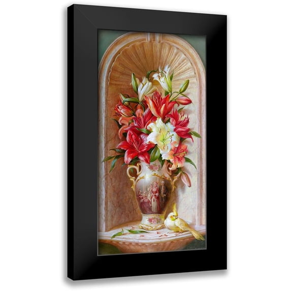 Dandorf, Olga 14x24 Black Modern Framed Museum Art Print Titled - Lilies