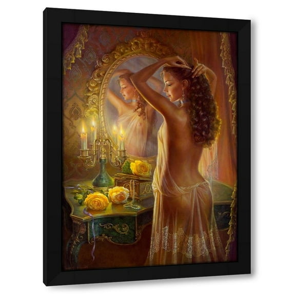 Olga Dandorf 18x24 Black Modern Wood Framed Wall Art Titled - Expectation