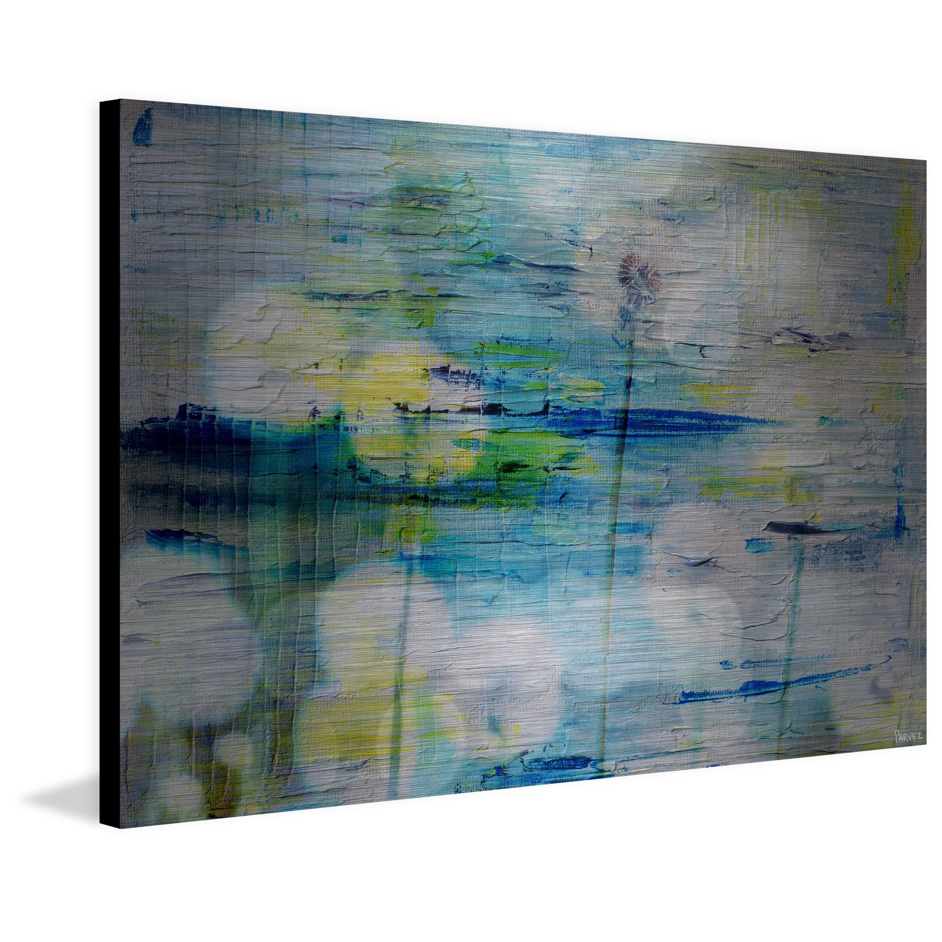 "Dandy Puff Lights" Painting Print on Brushed Aluminum