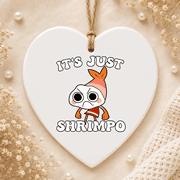 Dandy'S Cartoon Birthday Shrimpo Birthday World 2D FLAT HEART Ceramic Ornament