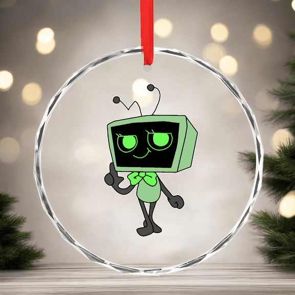 Dandy'S Cartoon Vee Glass Ornament Tree CIRCLE GLASS ORNAMENT Home Decor