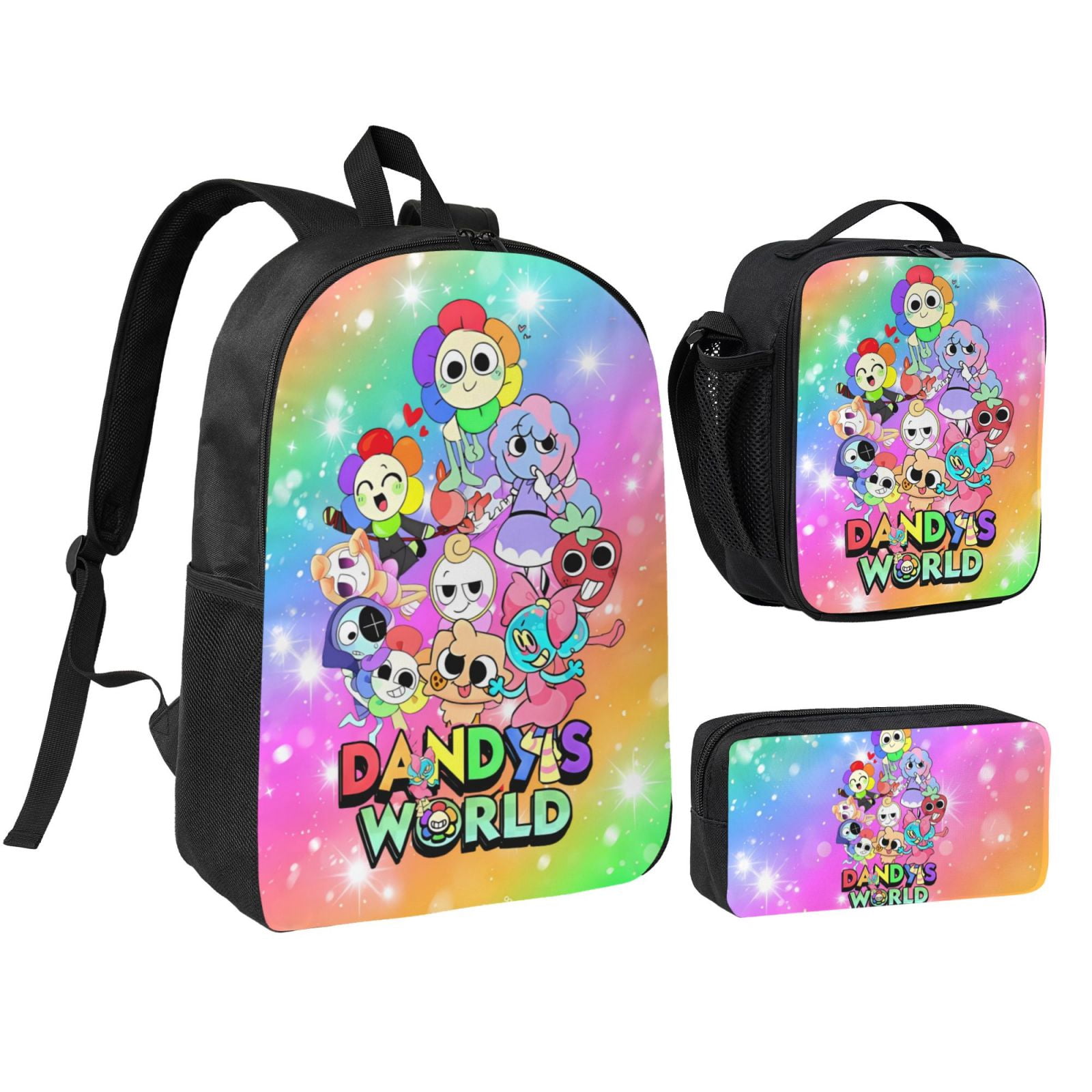 Dandy'S World Backpack Set, 3 Piece Backpack Set With Lunch Box Pen Box ...