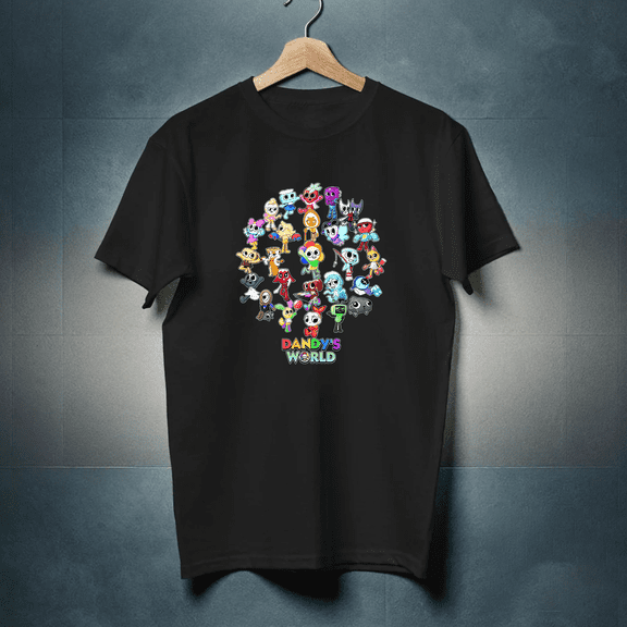 Dandy World Characters Parody Graphic Cute Retro Style Unisex T-Shirt, up to size 5XL