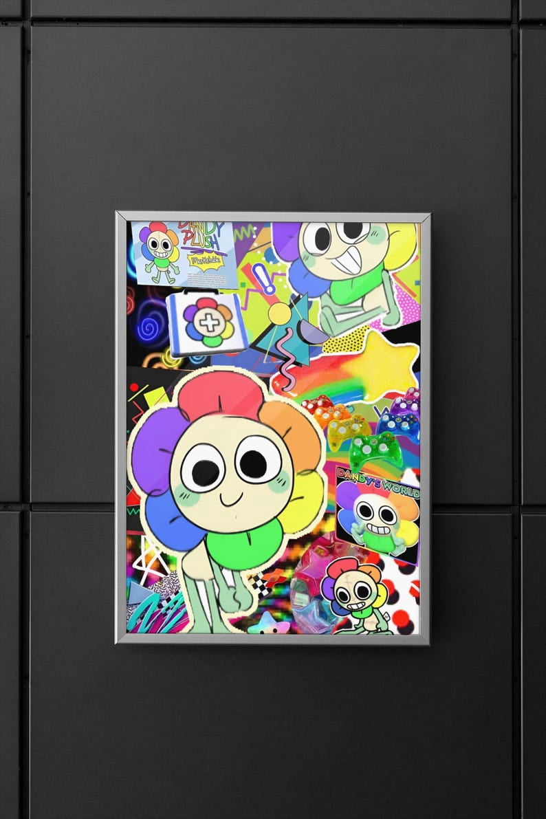 Dandy World Collage Cute Game Room Poster Print 16x24 UNFRAMDE ...