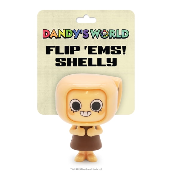 CultureFly Dandy's World Face Flip'Em Fidget Toy, Shelly, Officially Licensed Collectible