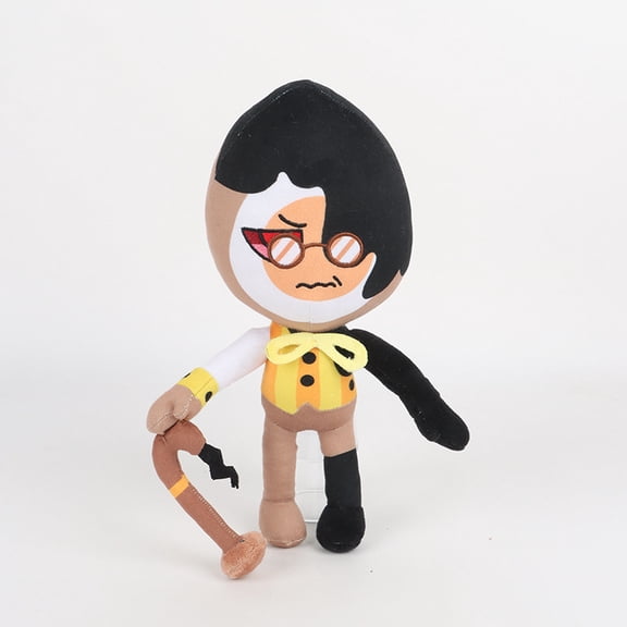 Dandy's World Mr. Egg Plush Toy, 9.8" Soft Stuffed Villain Character Doll with Cane, Horror Game Collectible Plushie for Kids & Fans Birthday Halloween Gift