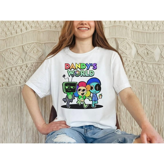 Dandy's World Shirt, Video Game Shirt, Gaming Shirt, Roblox Shirt,dandy's World Unisex Clothing,White Color,Size 2XL