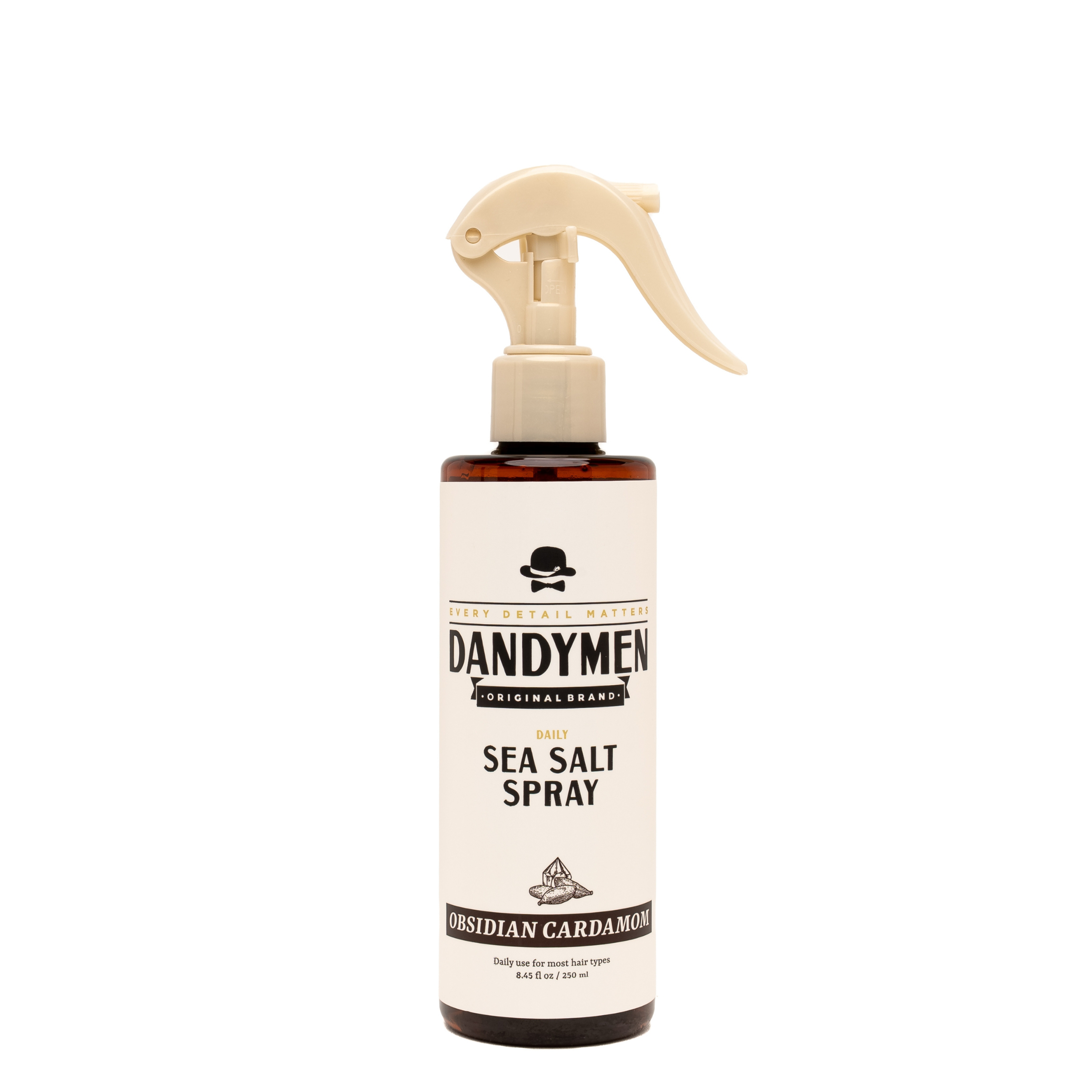 DANDYMEN COLLECTION Light Hold Sea Salt Spray 8.45 fl oz Obsidian Cardamom