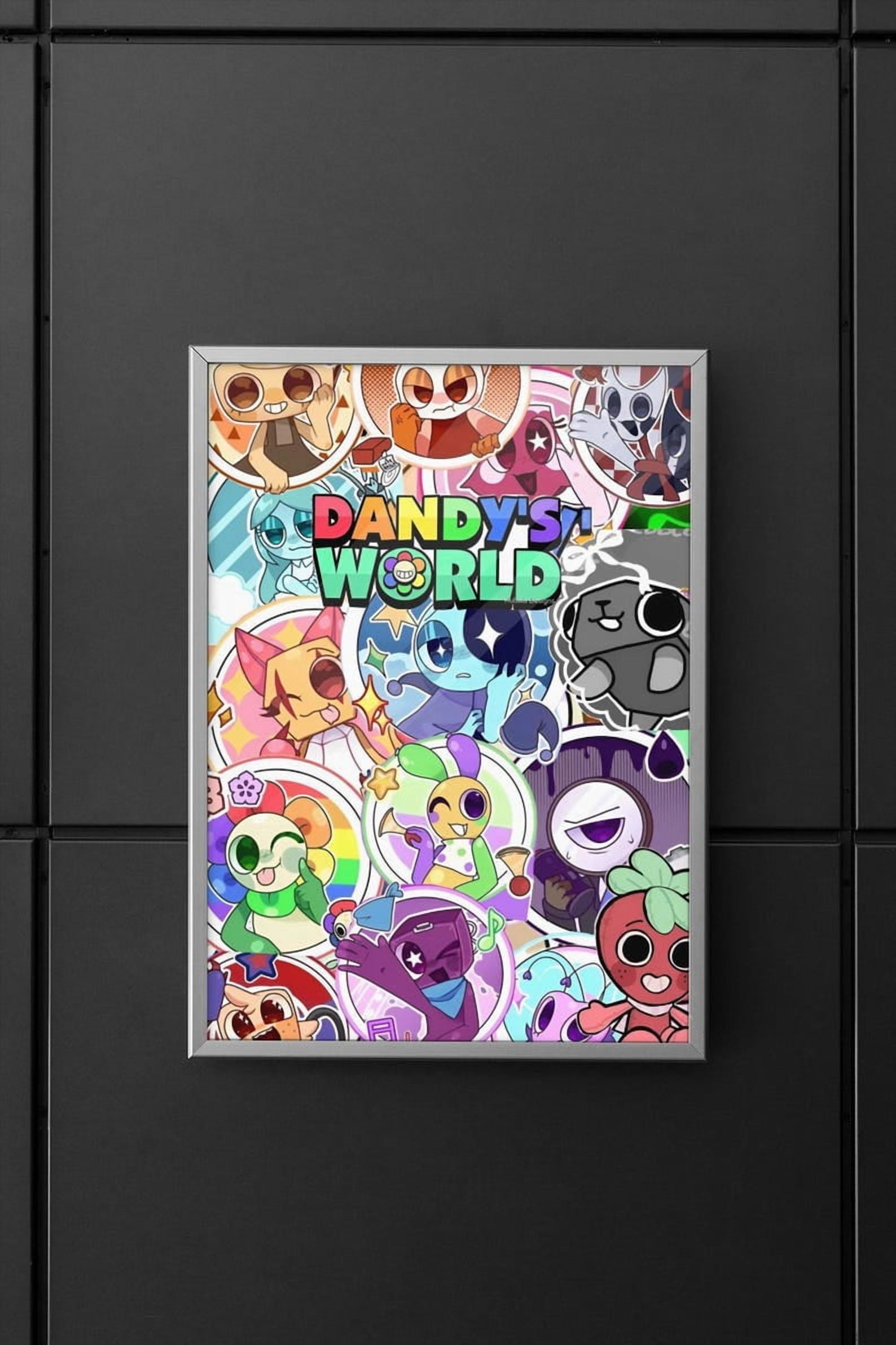 Dandys World Collage Print Multicolor Cartoon Character Wall Art Trendy ...