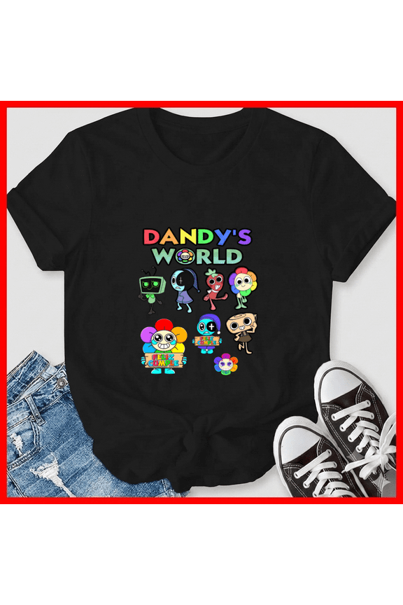 Dandys World Cute Game Character Game Cartoon Sprunki Unisex T-Shirt, up to size 5XL