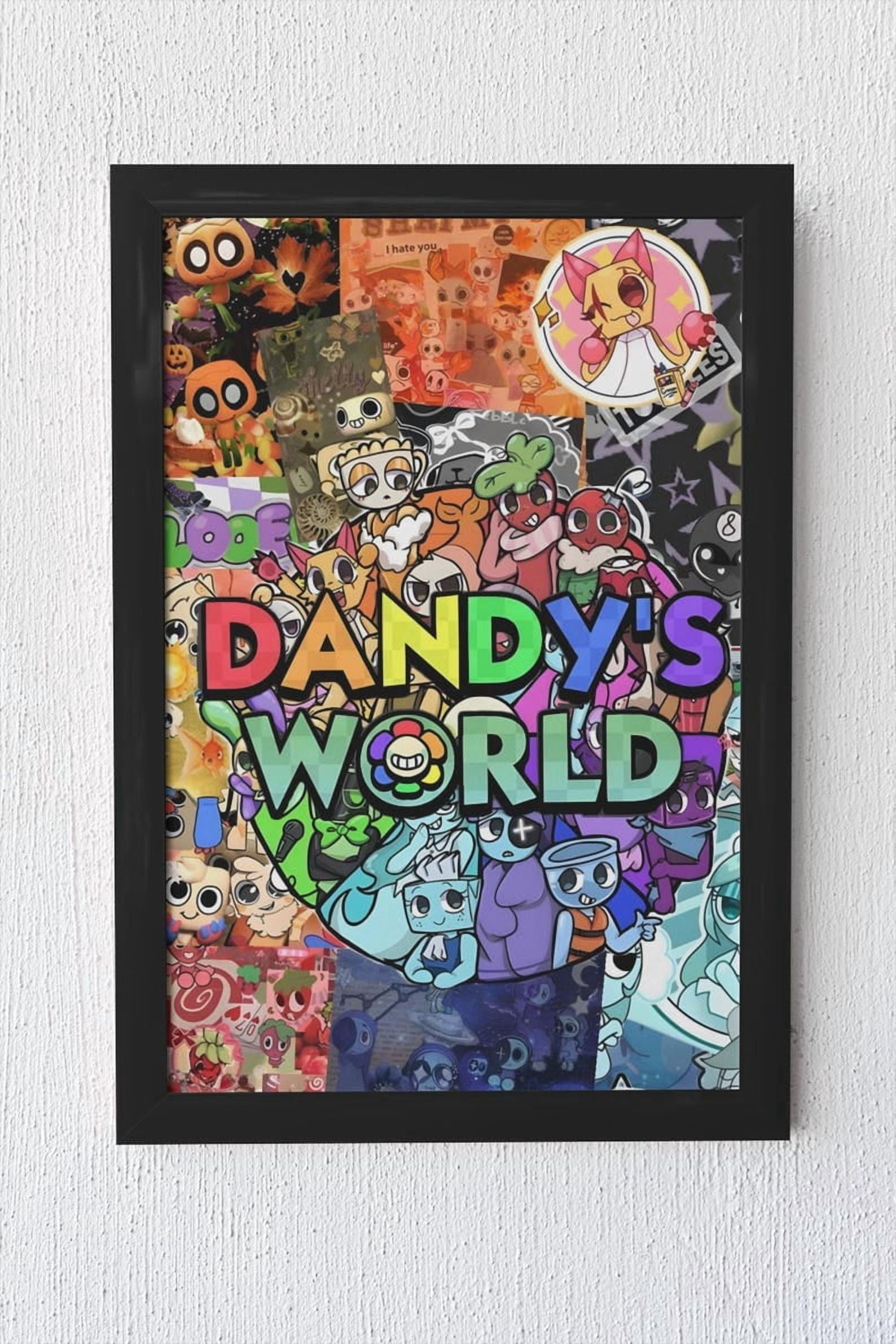 Dandys World Poster Colorful Cartoon Gaming Collage Art Print Roblox ...
