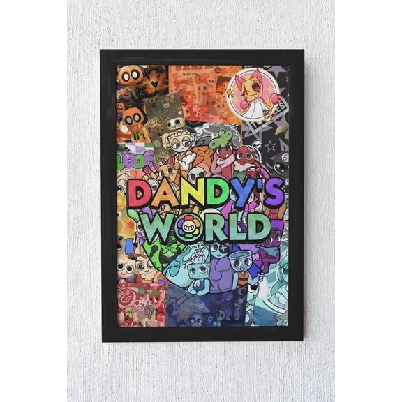 Dandys World Poster Colorful Cartoon Gaming Collage Art Print Roblox Style Wall Decor Home Decor Bedroom Decor Size 24x36 Unframed Poster