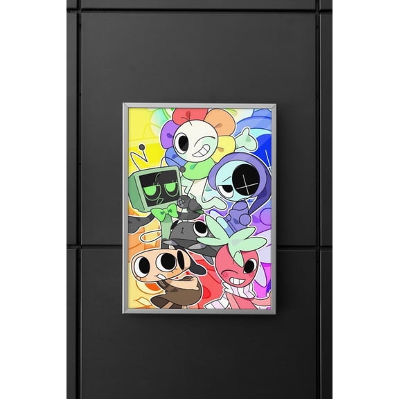 Dandys World Poster, Indie Game Wall Art, Cute Creepy Aesthetic Poster, Unframed Paper Poster 8x10in
