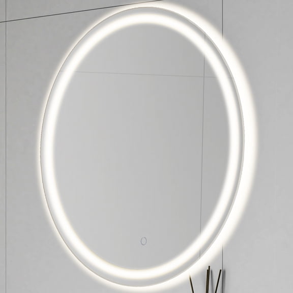 Dane 20 in. W x 28 in. H Small Oval Frameless Antifog Front/Back-Lit Tri-Color Bathroom Vanity Mirror with Smart Touch