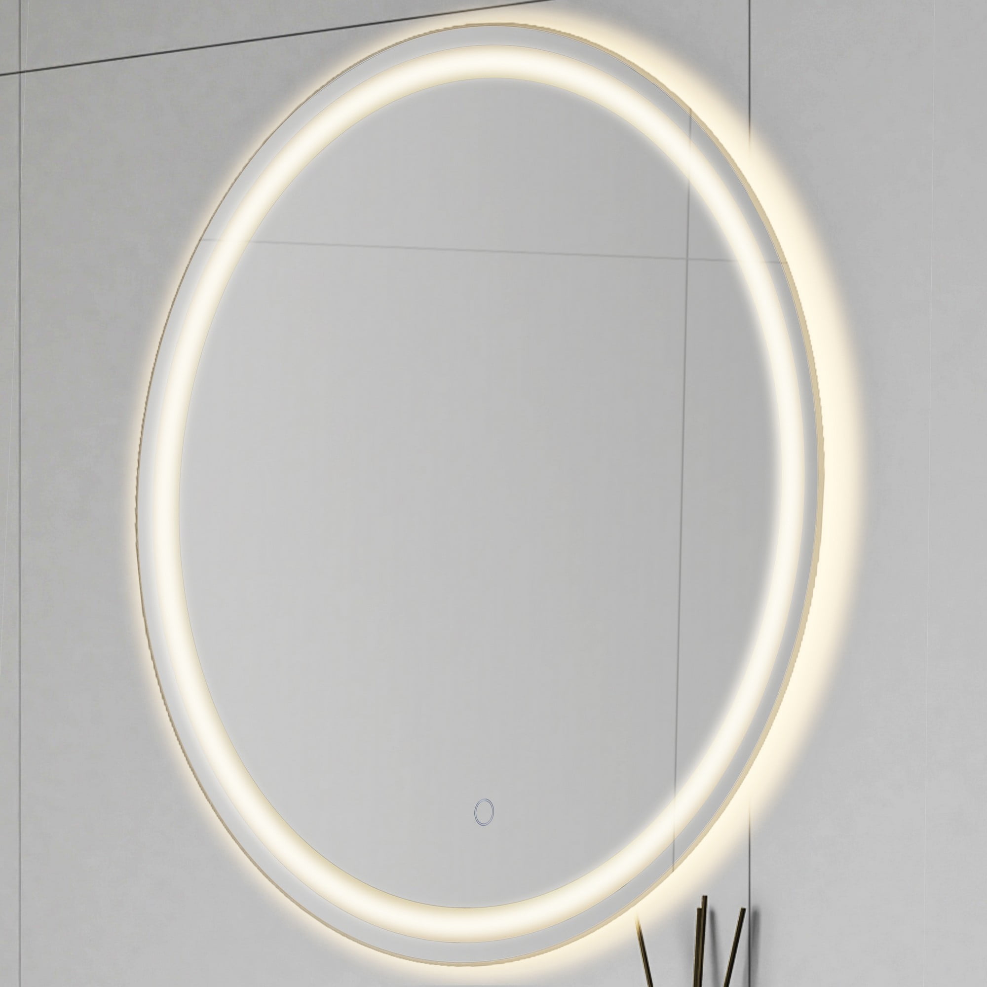 Dane 27" Round Frameless LED Bathroom Vanity Mirror