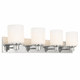 thumbnail image 1 of Design House Dane Traditional 4-Light Chrome Bath Vanity Light with Frosted Glass Shades, 1 of 4