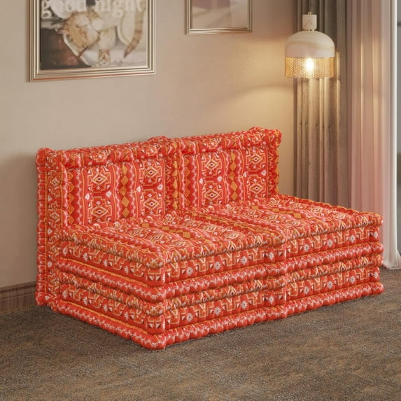Daneey 3-in-1 Floor Sofa Convertible Chair Bed Large Floor Pillow Floor Couch for Adults Chair Bed Sleeper for Living Room Bedroom Apartment, Blue Flowers