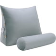 thumbnail image 1 of Daneey Reading Pillow for Bed Adult, Back Pillow for Bed Sitting Up, Back Support Pillow, Gray, Velvet 23.5 * 8 * 20IN, 1 of 3