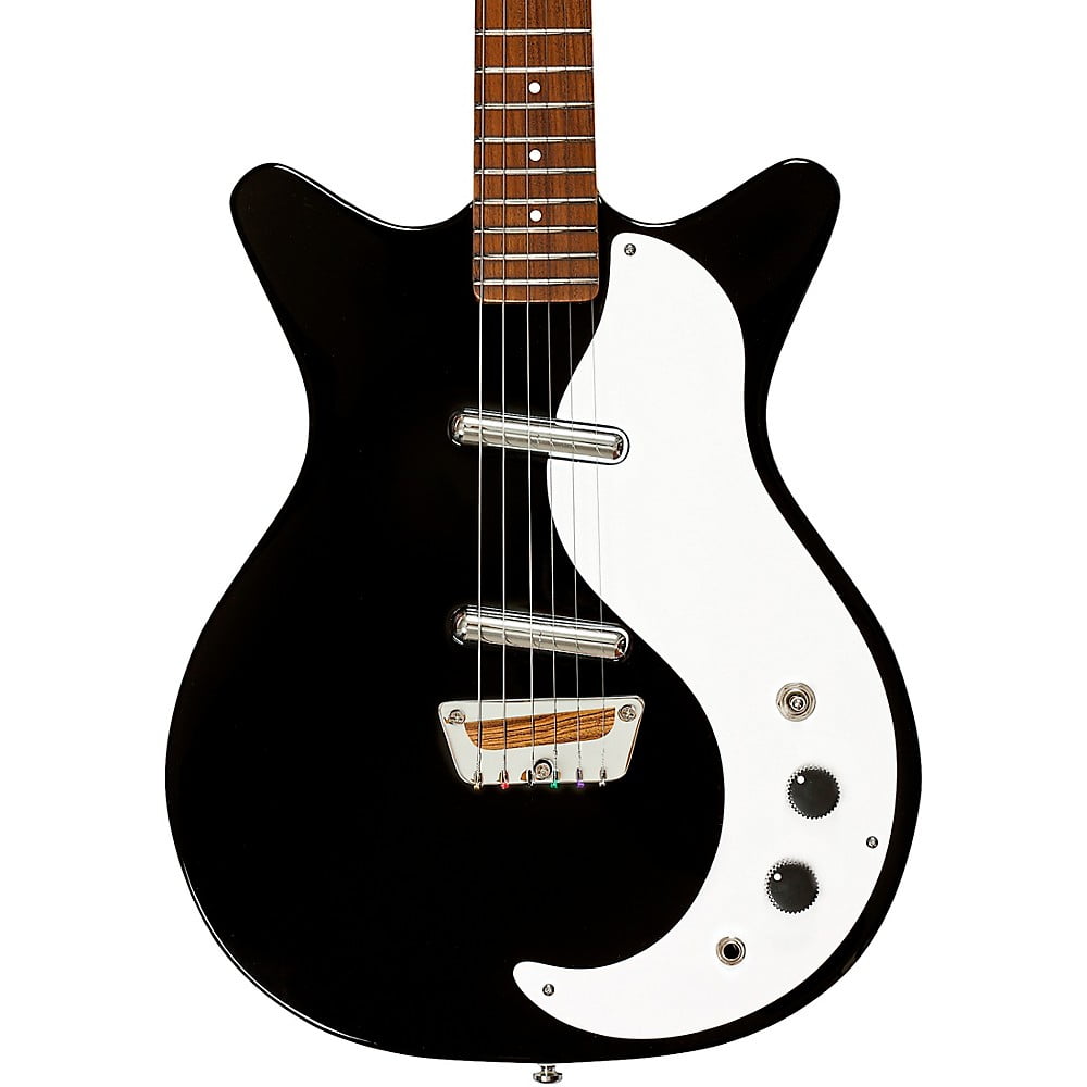 Black Semi-Hollow 6-String Electric Guitar with Maple Neck